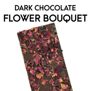 Dark Chocolate Flower Bouquet Chocolate Bar | Box of 10