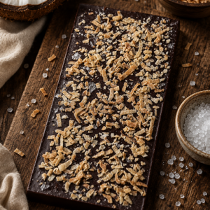 Luxe Chocolate Dark Chocolate Salted Coconut Chocolate Bar | Box of 8